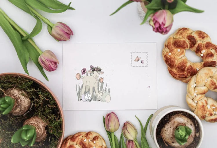 Briefumschlag Osterlamm - 3 Stück