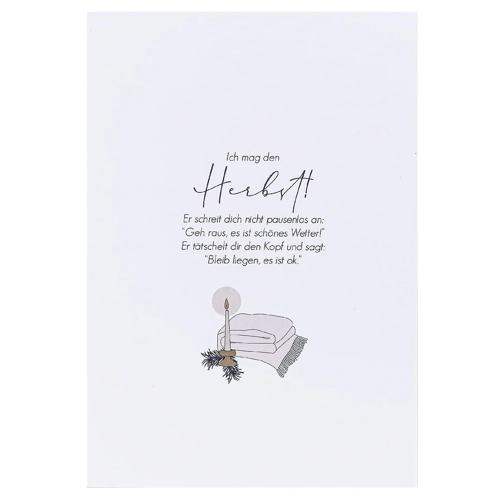 Postkarte "Ich mag den Herbst"