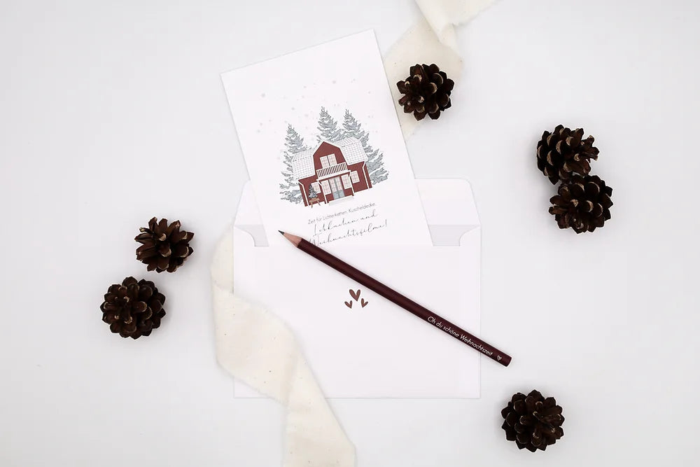 Briefumschlag Schwedenhaus - 3 Stück