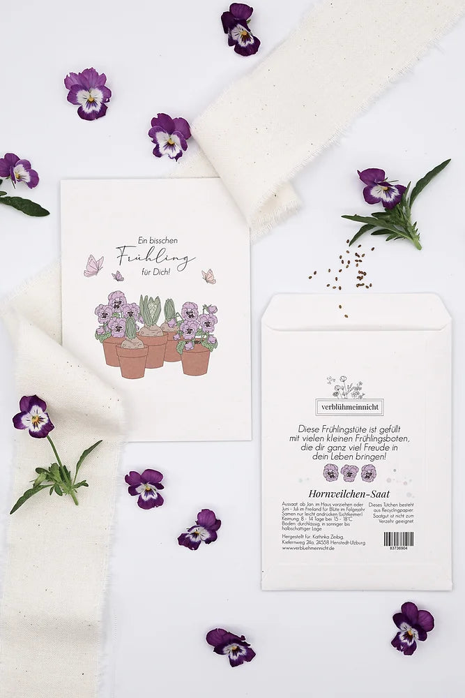 Blumensaat - Hornveilchen-Saat - Ein bisschen Frühling für Dich!