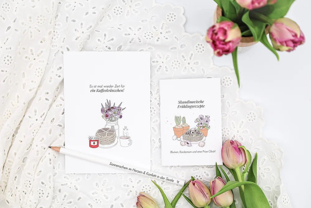 Postkarte "Zeit für ein Kaffeekränzchen"