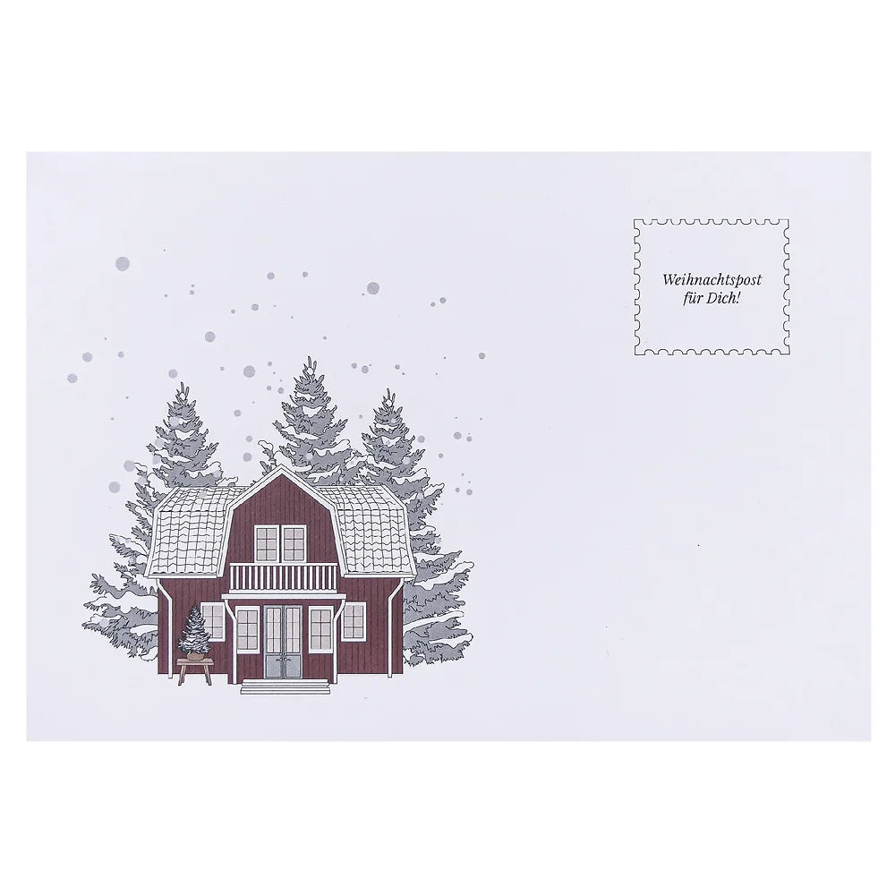 Briefumschlag Schwedenhaus - 3 Stück