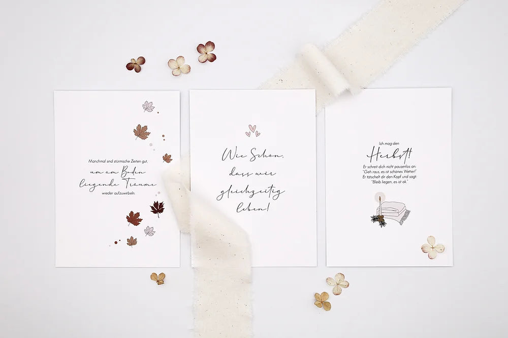 Postkarte "Ich mag den Herbst"