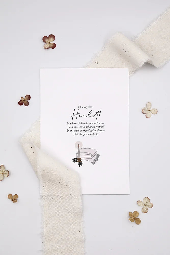 Postkarte "Ich mag den Herbst"