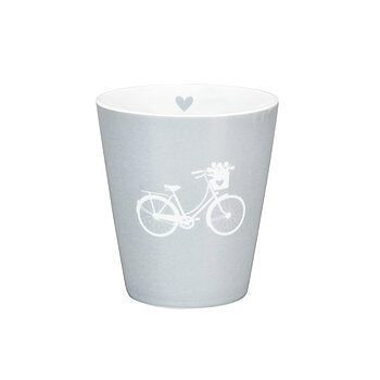 TASSE/ BECHER HAPPY MUG - BIKE GREY