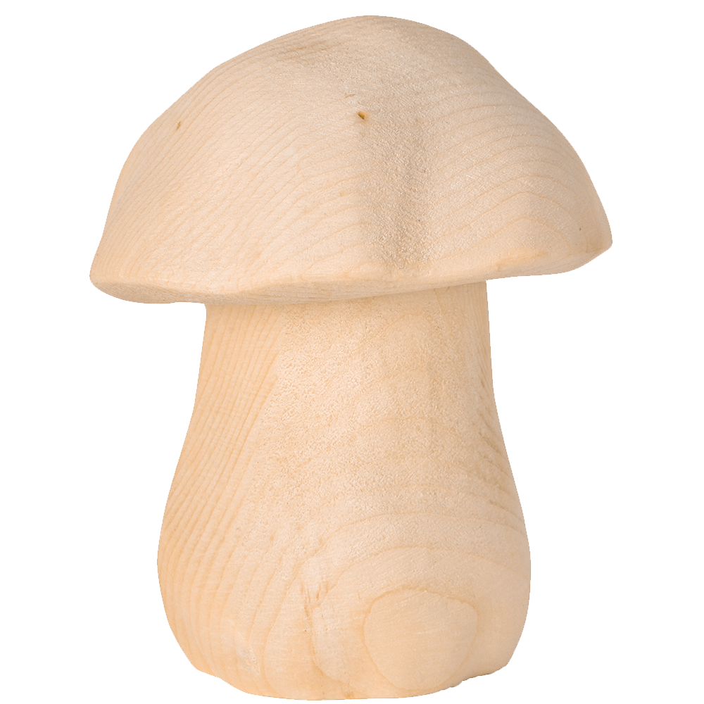 Zirbenholz Steinpilz, natur - 10 cm