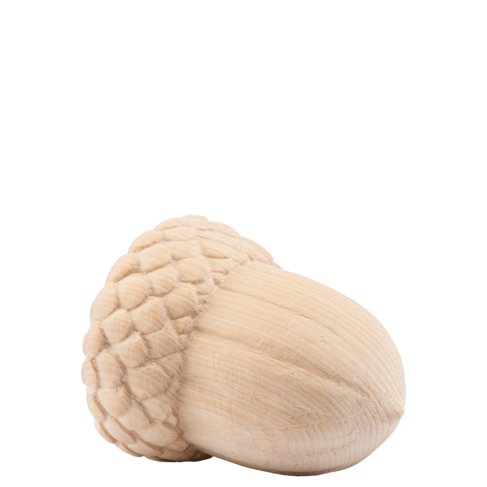 Zirbenholz Eichel, natur - 8 cm