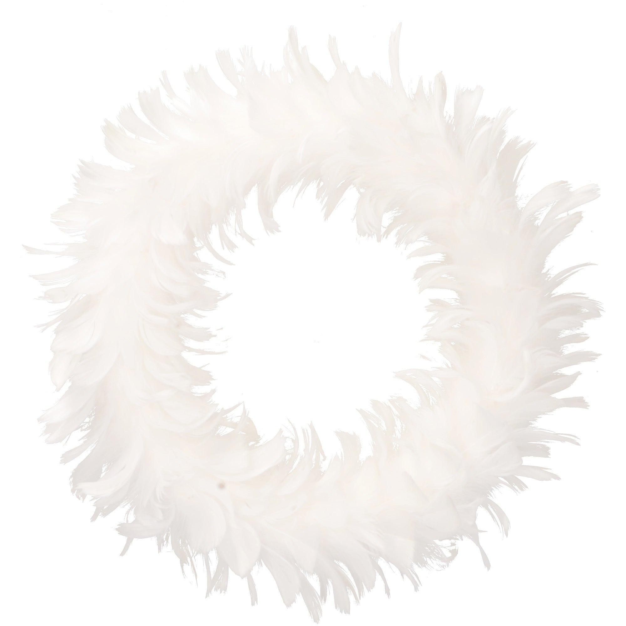 Kranz/ Federnkranz zum Hängen, Gänsefedern weiß -  2 Größen zur Auswahl