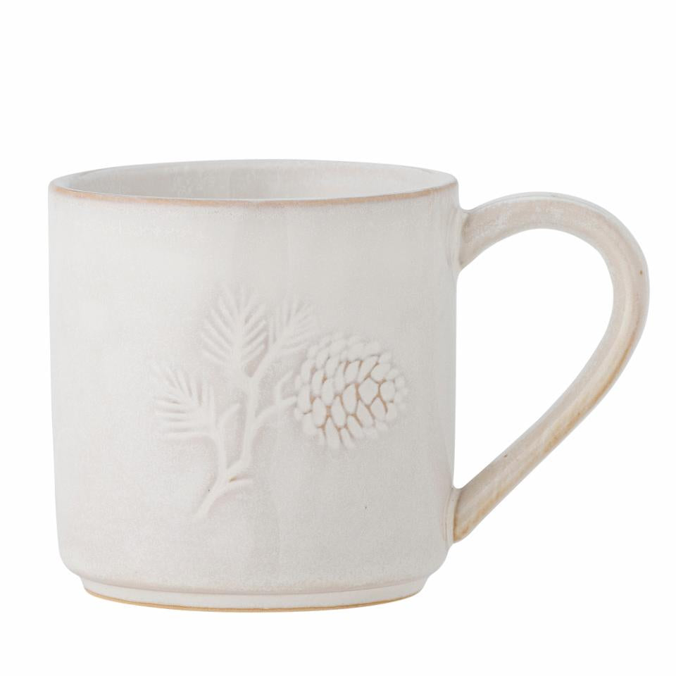 Tasse Winter, Natur, Steingut - Zapfenzweig