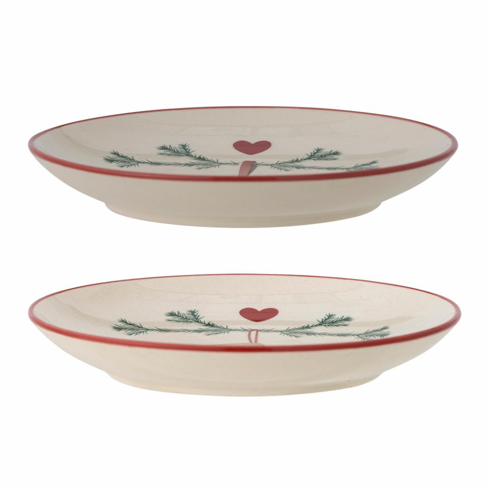 Teller Yule, Natur, Steingut - 2 Motive