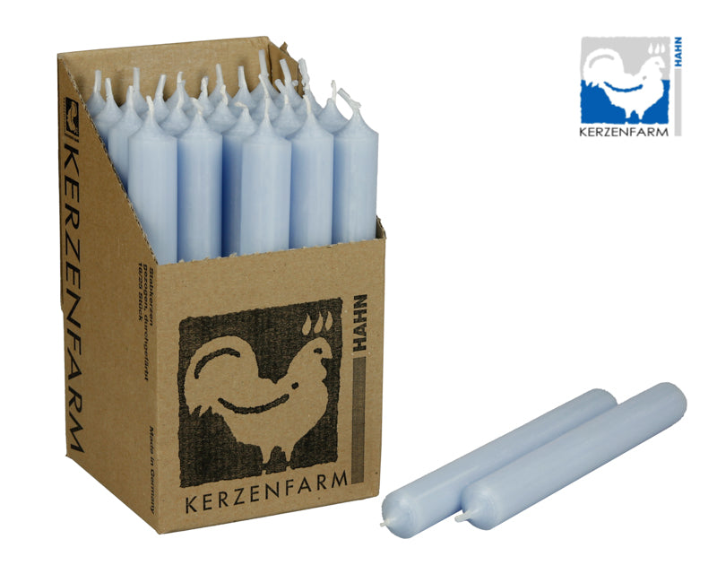 Stabkerze/ Tischkerze H: 18 cm x 2,2 cm - pasellblau