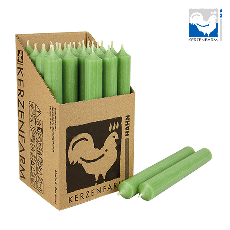 Stabkerze/ Tischkerze H: 18 cm, Ø 2,2 cm - jadegrün