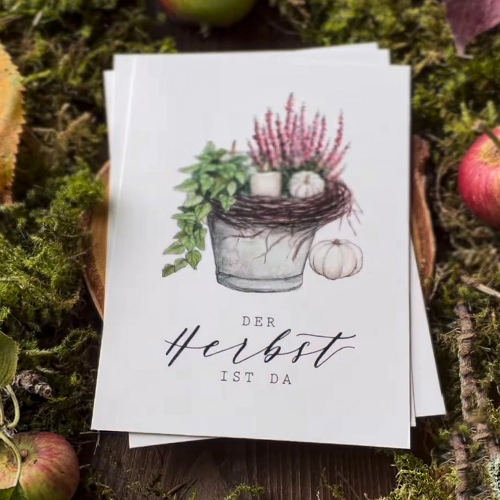Postkarte "DER HERBST IST DA" - A6