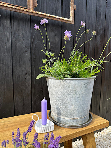 Kerzenhalter Herz weiß für Stabkerze