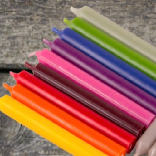 5 x Dünne Stabkerze/ Tischkerze H: 11 cm x 1,3 cm, weihnachtsrot - NEU im 5er Pack