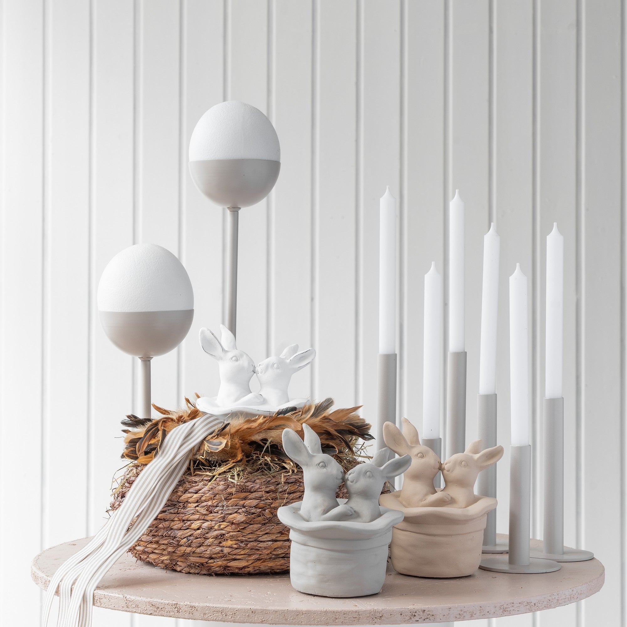 Poly Straußenei, weiß - 14,5 cm