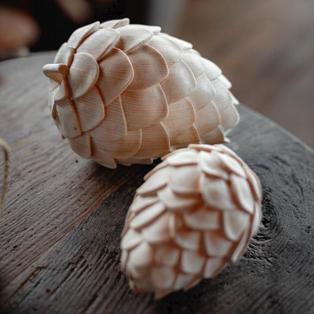 Zirbenholz Zirbenzapfen, natur - 11 cm