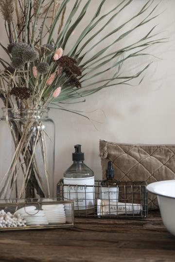 Korb/ Wandkorb länglich Draht - golden