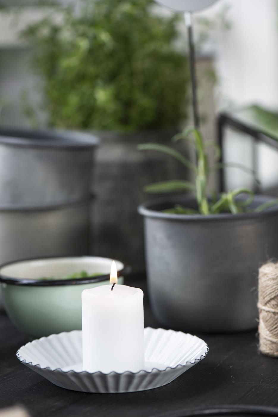 Untersetzer mit gewellter Kante Emaille - Ø: 14,5 cm