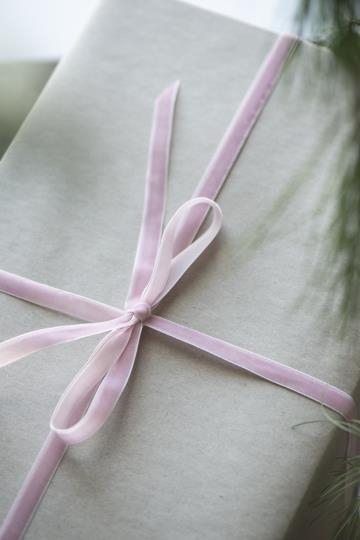 Geschenkband/ Samtband/ Veloursband rosa - 10 m