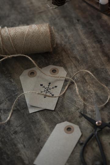 Geschenkanhänger/ Anhänger neutral Papier, graunatur - 10er Set