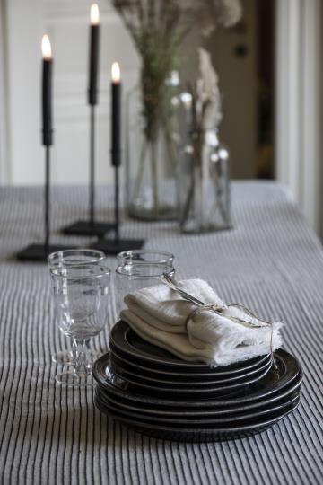 Stoffserviette doppelt gewebt - weiß