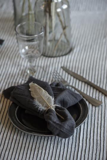 Stoffserviette doppelt gewebt - anthrazit