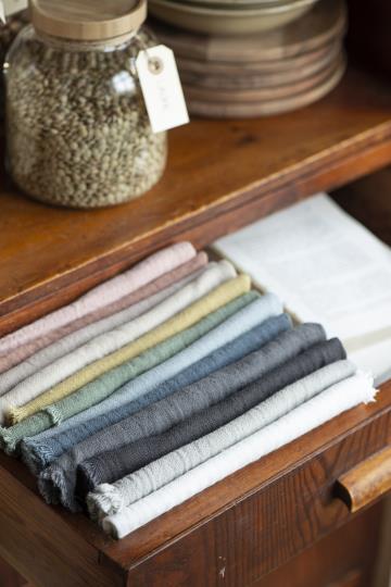 Stoffserviette doppelt gewebt - anthrazit