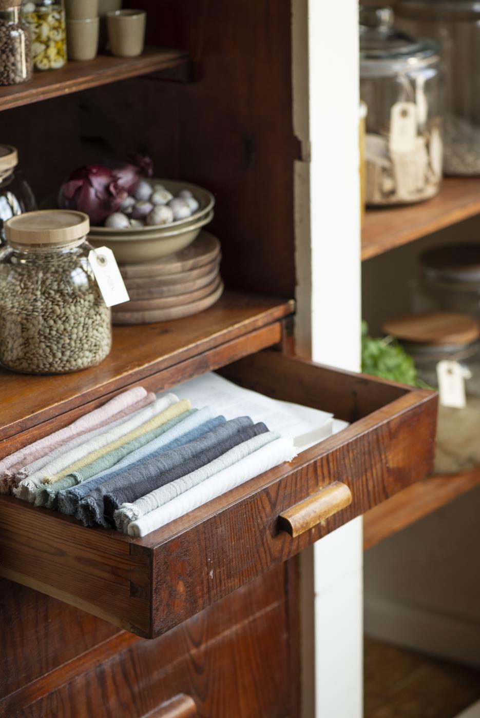 Stoffserviette doppelt gewebt - anthrazit