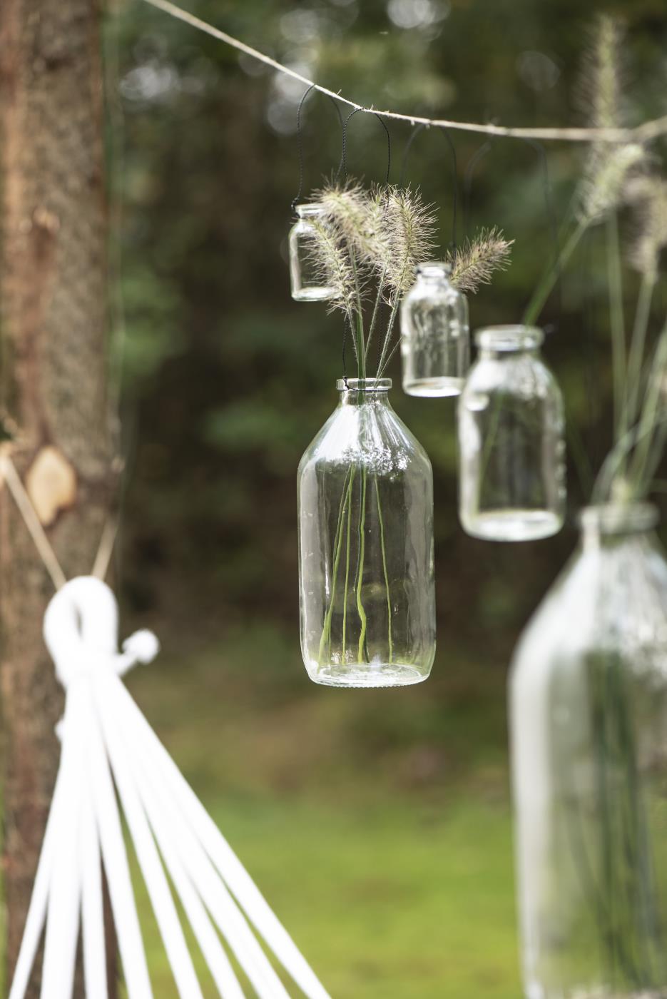 Flasche/ Glasflasche mit Drahtäufhänger - 500 ml