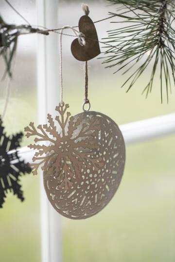 Scherenschnitt Schneekristalle - schwarz