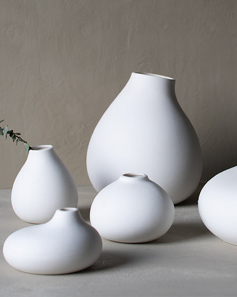 Vase Källa Small round - white