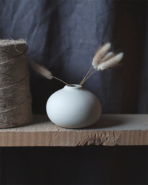 Vase Källa Small round - white