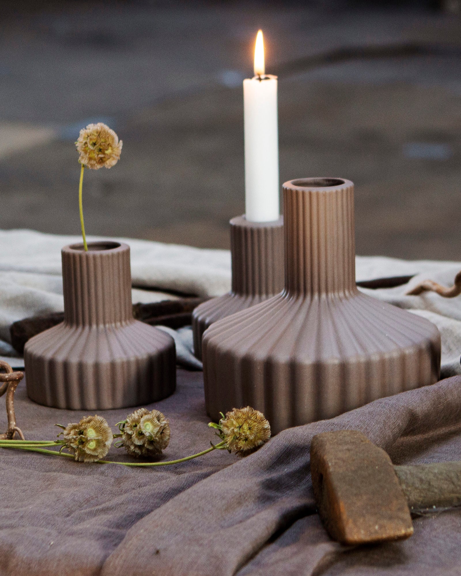 Vase Samset Keramik brown - small