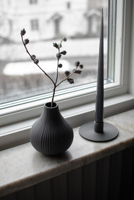 Vase Ekenäs Keramik, large - dark grey