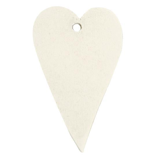 Geschenkanhänger/ Anhänger Herz, Holz - weiß