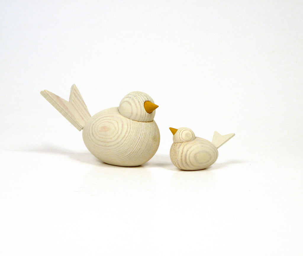 Deko Holzvogel groß - weiß