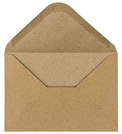 Kraftpapier Umschlag/ Briefumschlag für Postkarten - 2er Set