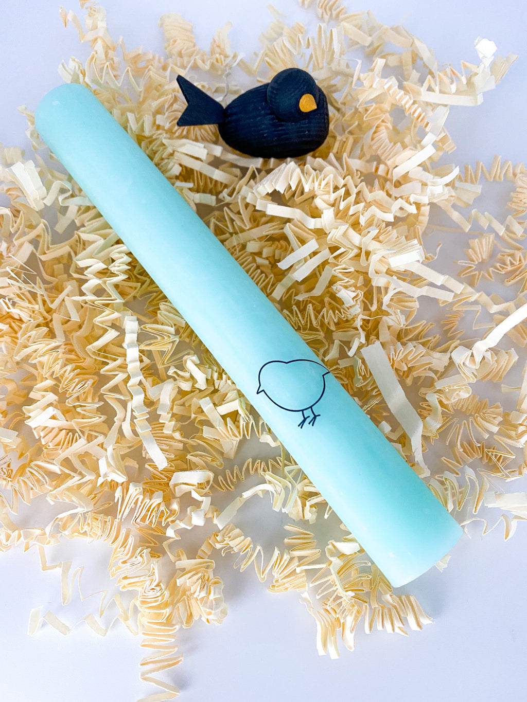 Stabkerze kleiner Vogel - mint