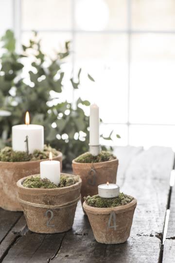 Spieß kurz für Stabkerze - weiß