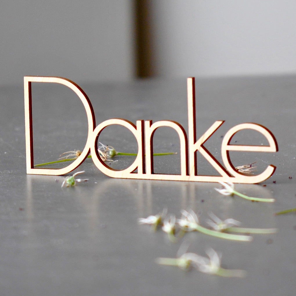 Schriftzug "Danke"