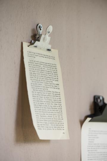 Klammer/ Dokumentenklammer mit Magnet - weiß