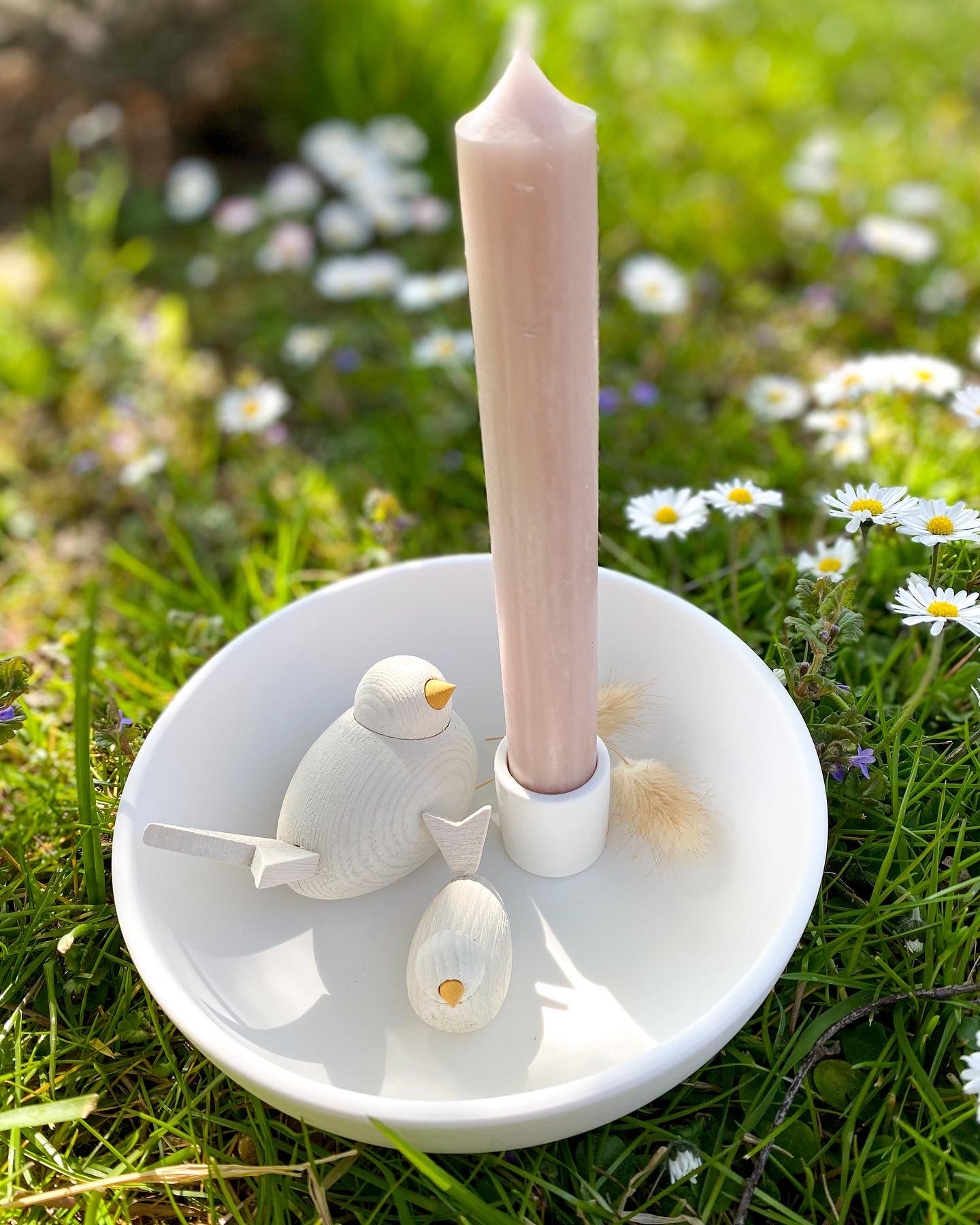 Deko Holzvogel mini - weiß