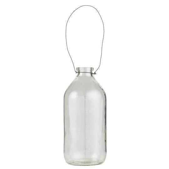 Flasche/ Glasflasche mit Drahtäufhänger - 500 ml
