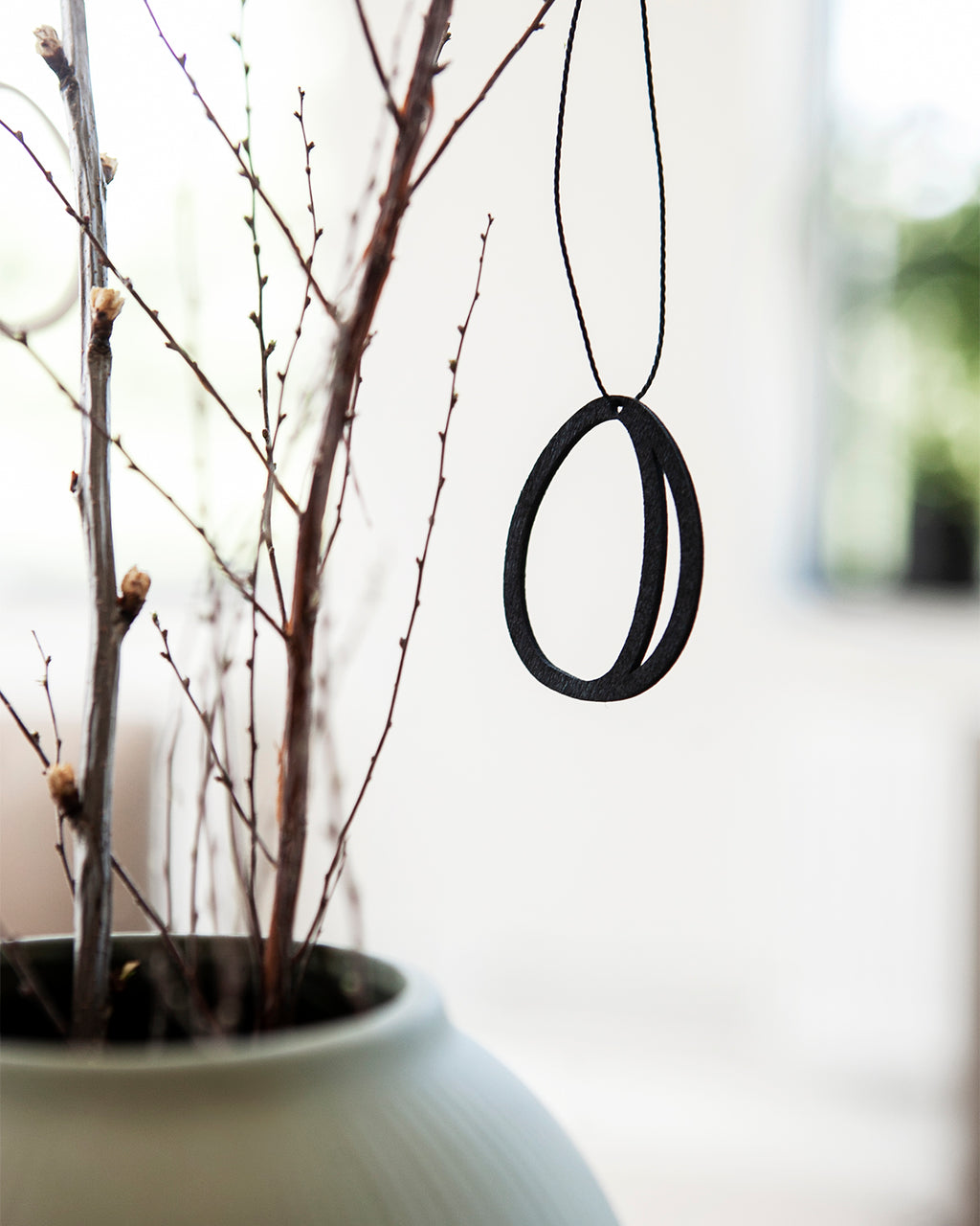 Holzei/ Ei Getlinge, Anhänger - black