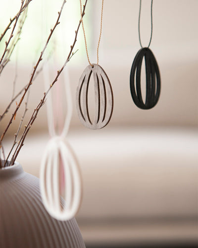 Holzei/ Ei ULLINGE, Anhänger - greige