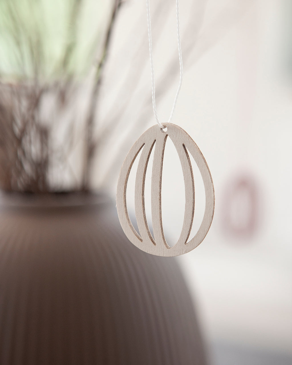 Holzei/ Ei ULLINGE, Anhänger - greige