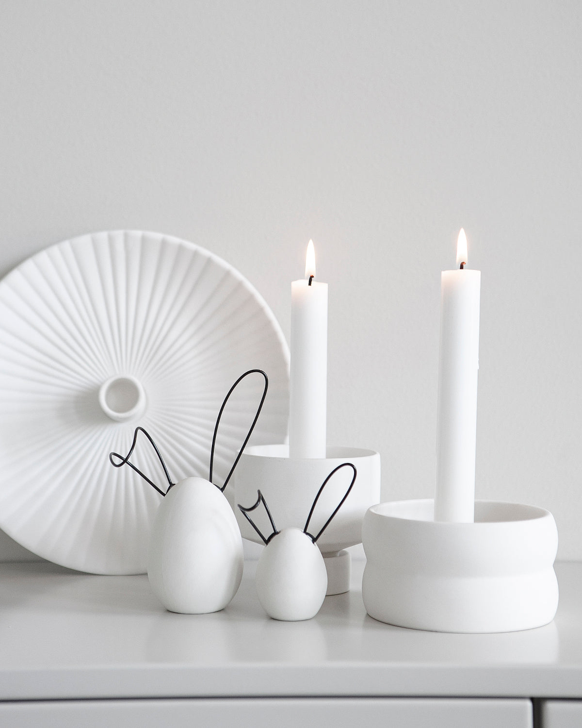 Osterei Linnea mit Hasenohren, white - large