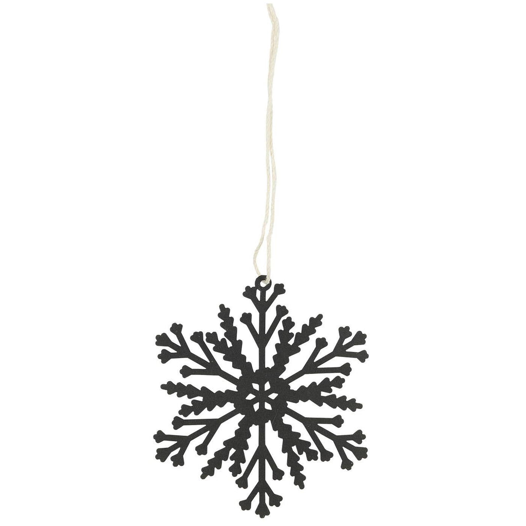 Scherenschnitt Schneekristalle - schwarz