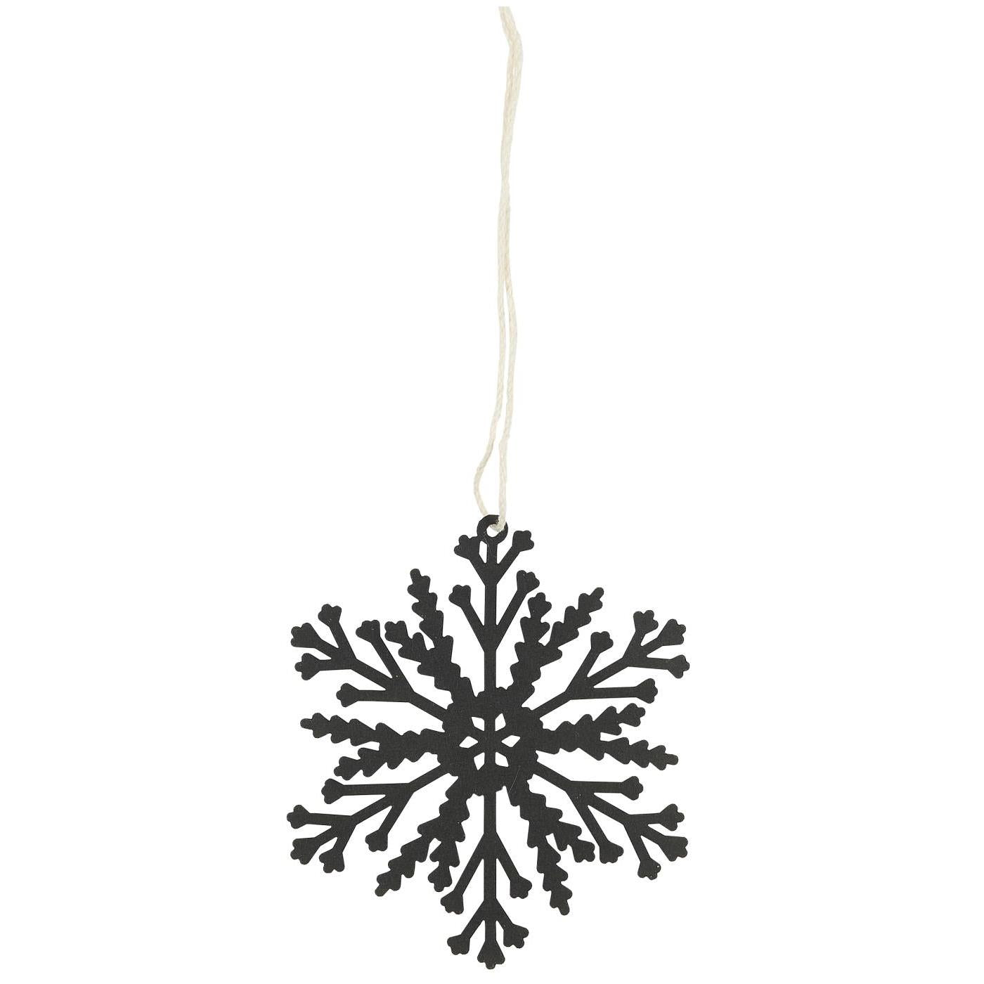 Scherenschnitt Schneekristalle - schwarz
